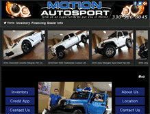 Tablet Screenshot of motionautosport.com